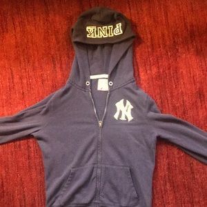 PINK by Victoria’s Secret limited edition NY Yankees full zip hoodie.